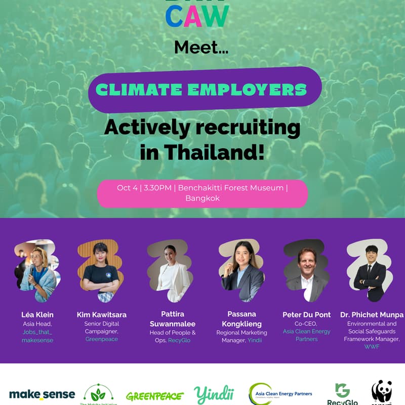 Cover Image for Meet Climate Employers! A Green Jobs Panel Discussion and Networking Event