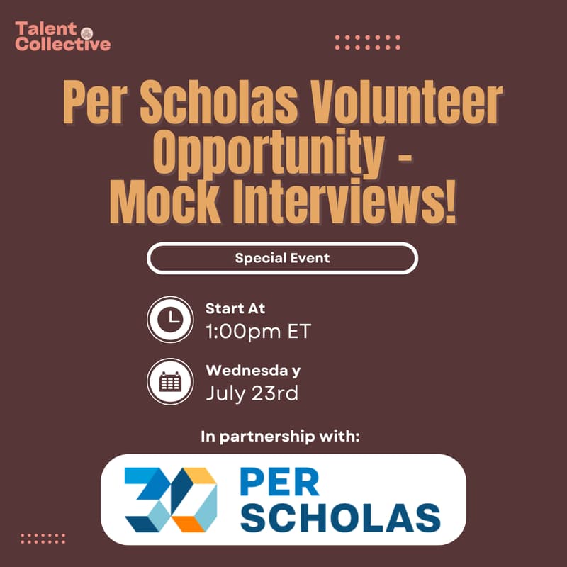 Cover Image for Per Scholas Volunteer Opportunity -Mock Interviews!