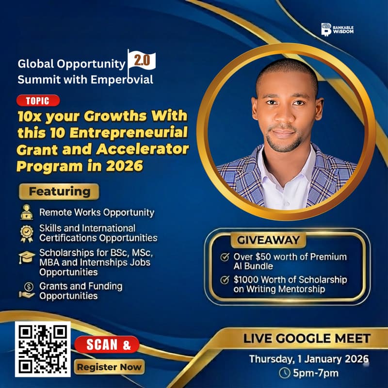 Cover Image for Global Opportunity Summit 2026: 30 Equity Free Funding Opportunities