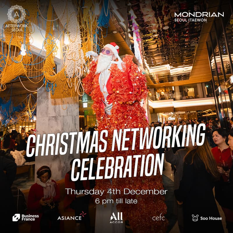 Cover Image for Afterwork Seoul - Christmas Networking @Mondrian - Thursday 4th December