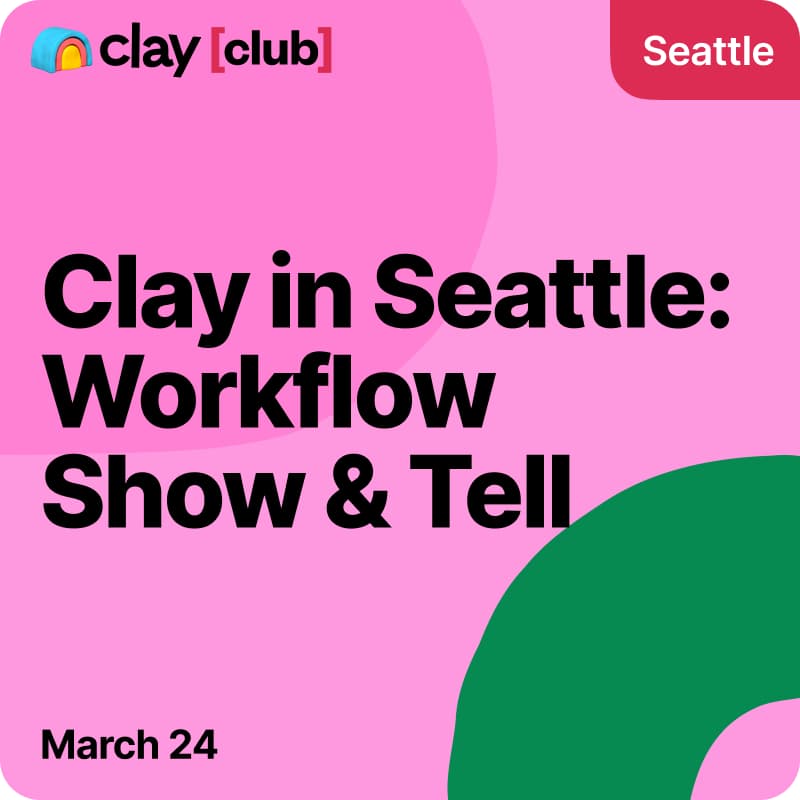 Cover Image for Clay in Seattle: Workflow Show & Tell