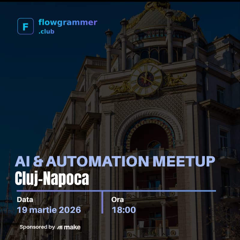 Cover Image for AI & Automation Community Meetup Cluj-Napoca | Make.com