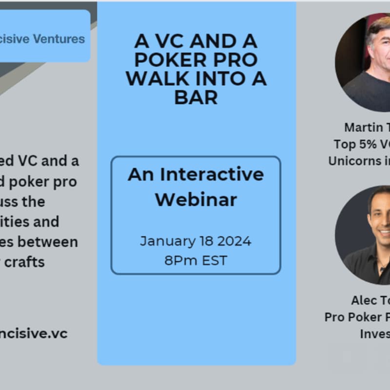 Cover Image for A VC and a Poker Pro walk into a bar...