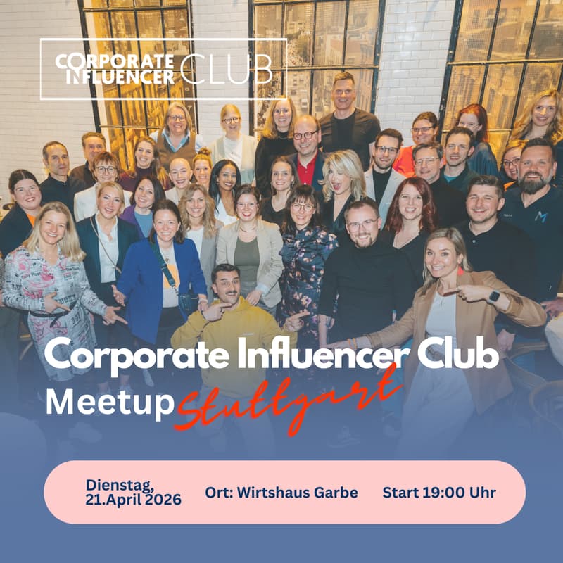 Cover Image for Corporate Influencer Club Meetup - Stuttgart