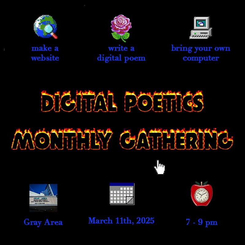 Cover Image for Digital Poetics Monthly Gathering #1