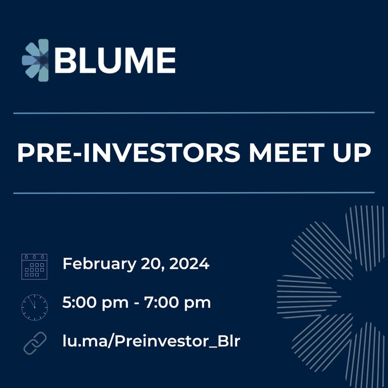 Cover Image for Blume Pre-Investors Meetup