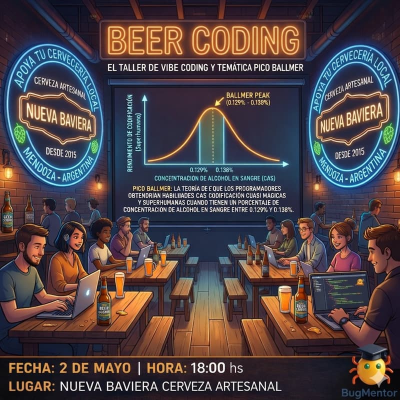 Cover Image for BugMentor:🍺 Beer Coding (Taller de Vibe Coding: $50.000)