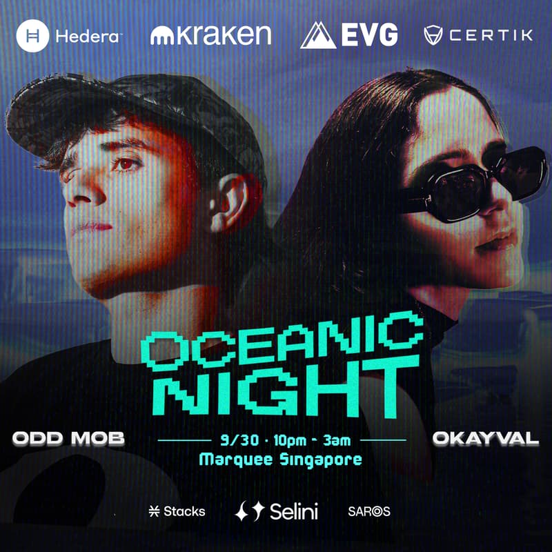 Cover Image for Kraken, EVG, Hedera & CertiK Present: Oceanic Night @TOKEN2049