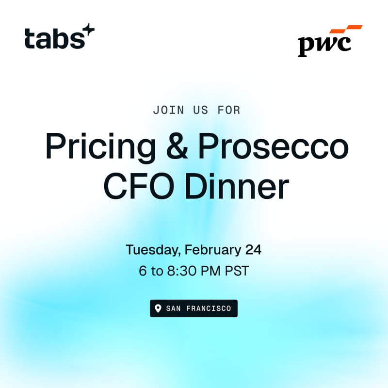 Cover Image for Pricing & Prosecco: A CFO Dinner with Tabs x PwC
