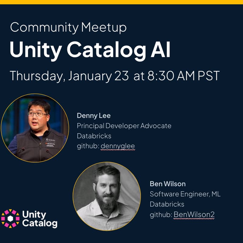 Community Meetup - Unity Catalog AI · Luma