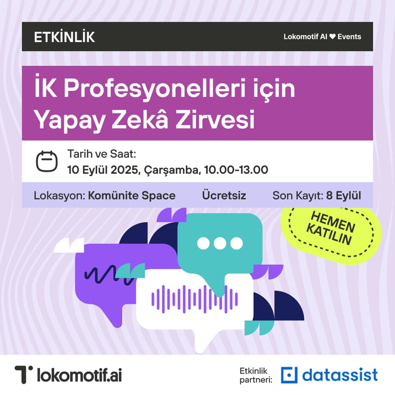 Cover Image for İnsan Kaynakları Profesyonelleri için Üretken Yapay Zekâ Zirvesi