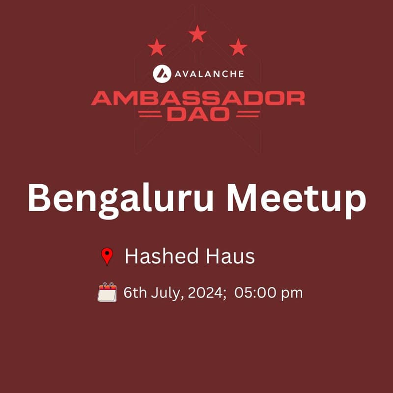 Cover Image for Avalanche Meetup Bengaluru