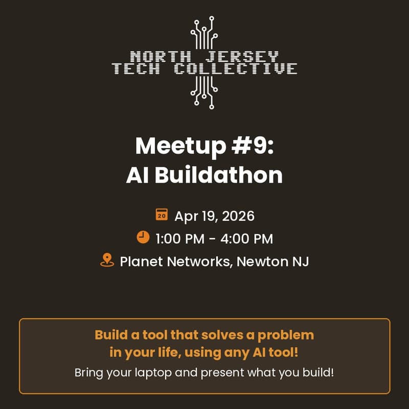 Cover Image for North Jersey Tech Collective #9: AI Buildathon
