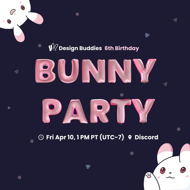 Cover Image for Design Buddies 6th birthday party (online)