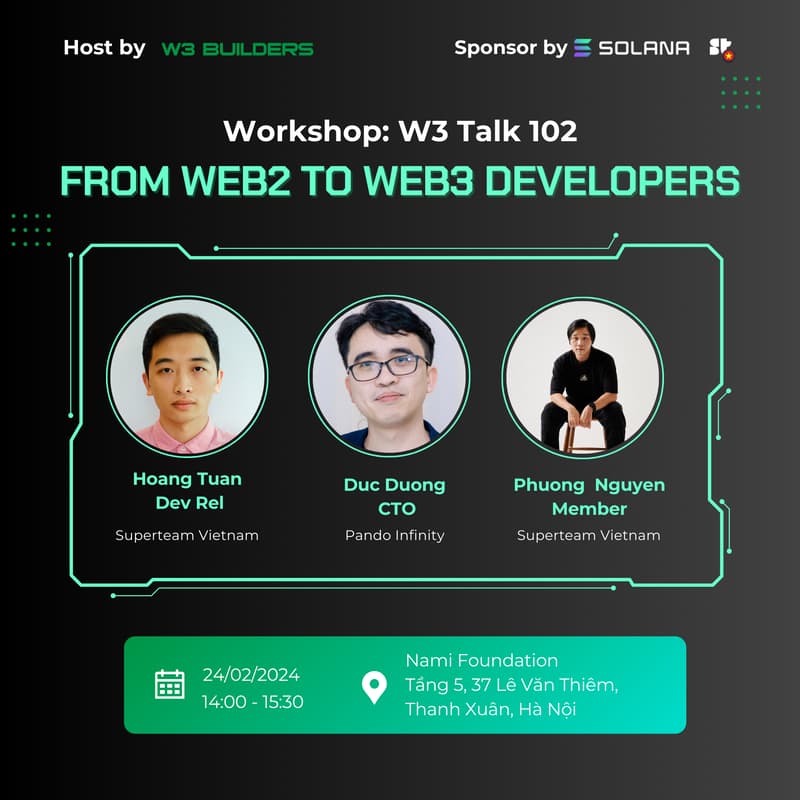 Cover Image for [W3 TALK 102] "WEB3 WALKTHROUGH: FROM WEB2 TO WEB3 DEVELOPERS"