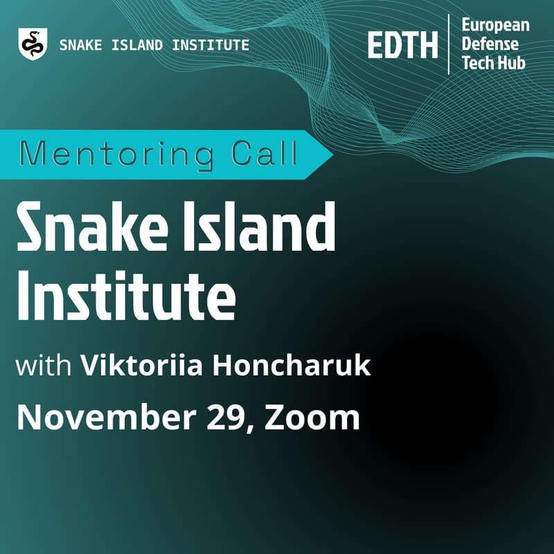 Cover Image for EDTH x Snake Island Institute⁩ – Mentoring Call with Viktoriia Honcharuk