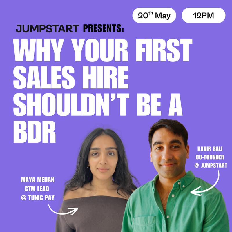 Cover Image for Why Your First Sales Shouldn't be a BDR