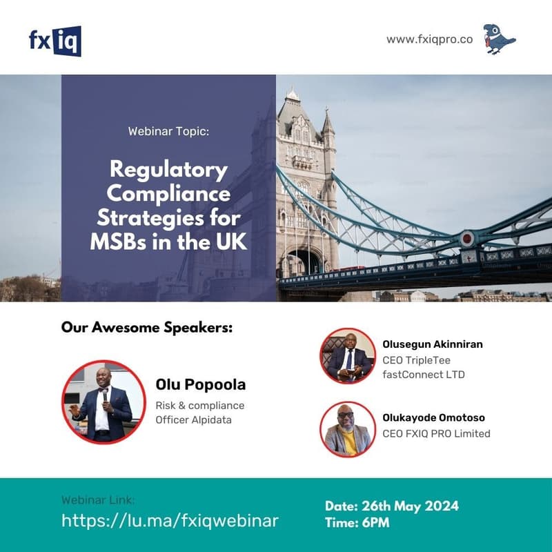 Cover Image for FXIQPro Webinar: Regulatory Compliance Strategies for MSBs in the UK