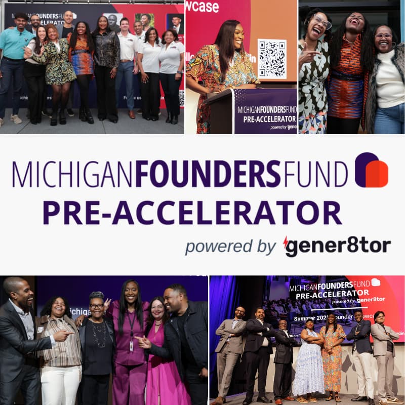 Cover Image for Michigan Founders Fund Pre-Accelerator powered by gener8tor Winter 2026 Founder Showcase!