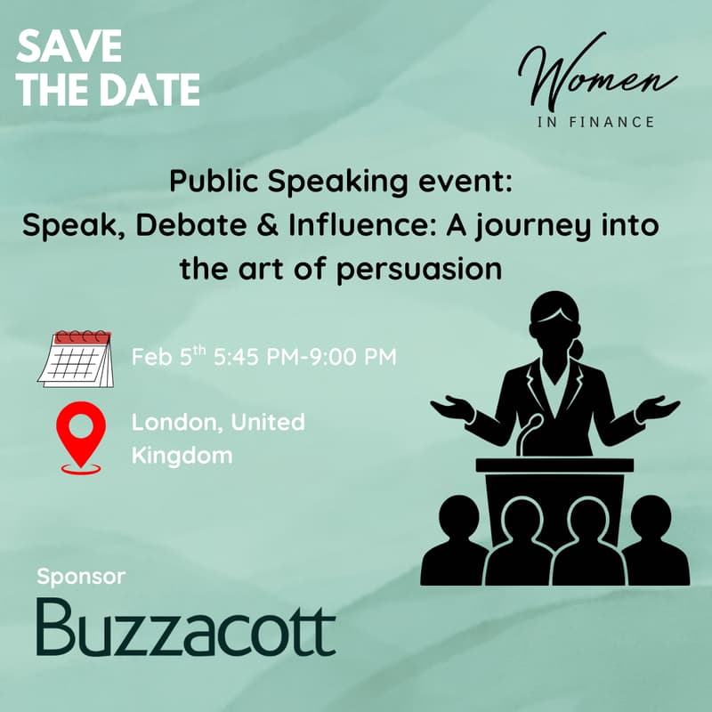 Cover Image for Public Speaking event: Speak, Debate & Influence : A Journey into the art of persuasion