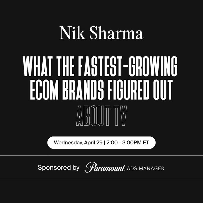 Cover Image for What the fastest-growing ecom brands figured out about TV