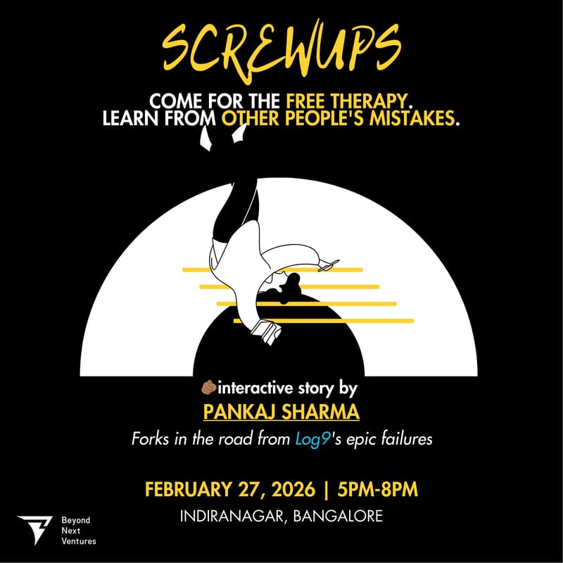 Cover Image for ScrewUps • Feb 27 • Bangalore