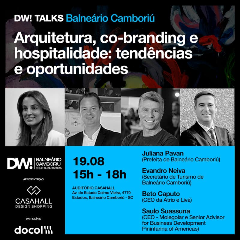 Cover Image for DW! TALKS BC 02 - 19/08 -  Arquitetura, co-branding e hospitalidade: tendências e oportunidades