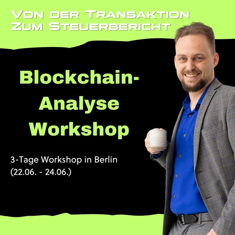 Cover Image for Blockchain Analyse Workshop (3 Tage, Berlin): Von der Transaktion zum Steuerbericht