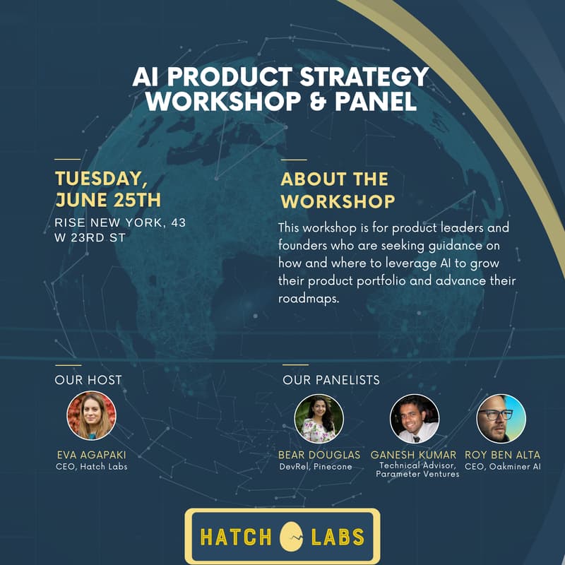 Cover Image for AI Product Strategy Workshop & Panel by Hatch Labs