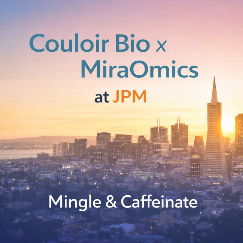 Cover Image for Couloir Bio & MiraOmics JPM event - (Use Luma link in the description to register)
