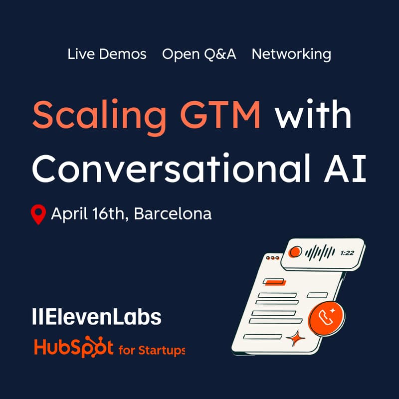 Cover Image for Scaling GTM with Conversation AI  ft. ElevenLabs & HubSpot