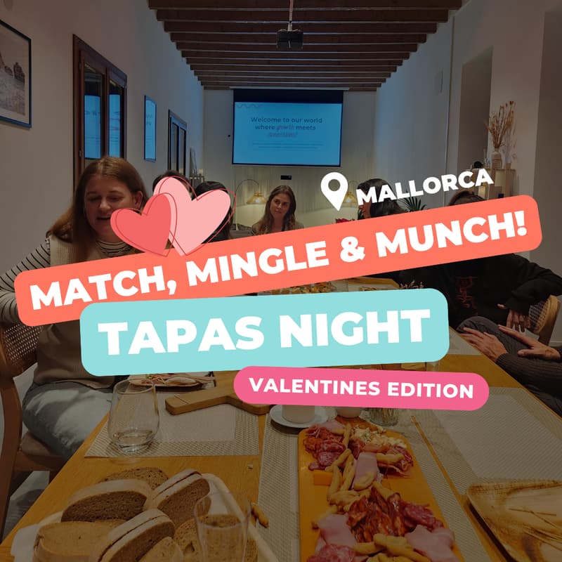 Cover Image for Match, Mingle & Munch - Valentines Tapas Night at Palma Coliving (MLC)