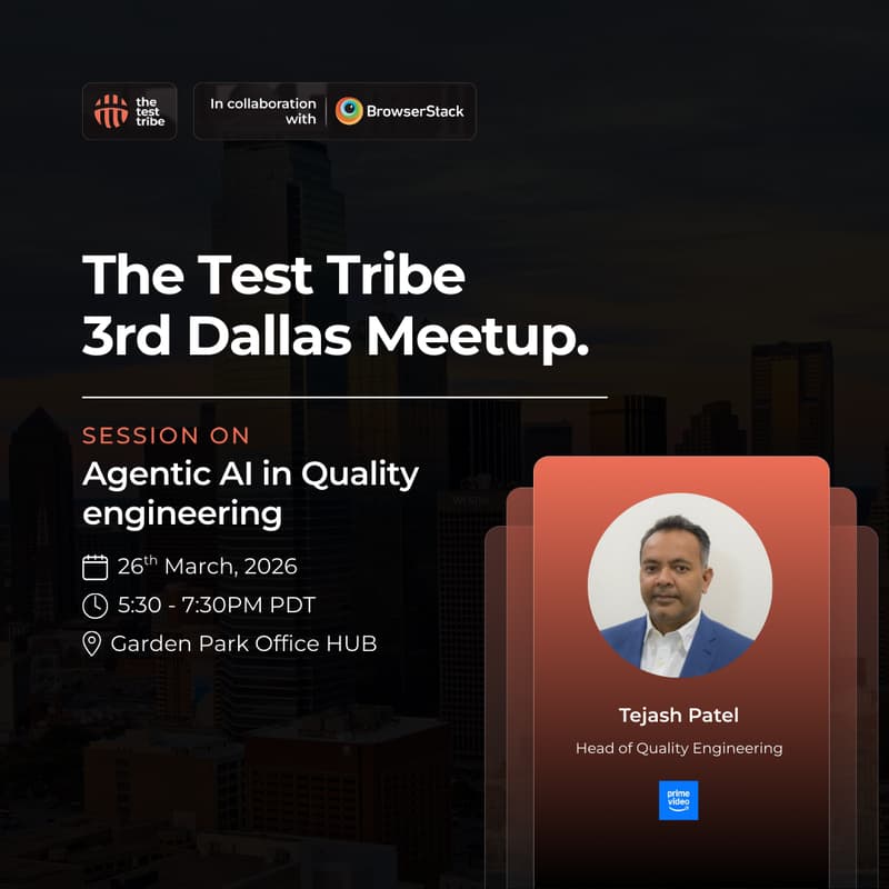 Cover Image for Agentic AI in Quality engineering | 3rd In Person Dallas Meetup
