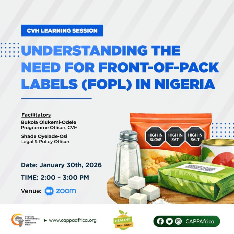 Cover Image for Understanding the Need for Front-Of-Pack Labels (FOPL) in Nigeria