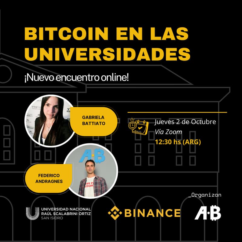 Cover Image for Proyecto Bitcoin en las Universidades en la Universidad Nacional Raúl Scalabrini Ortiz de San Isidro