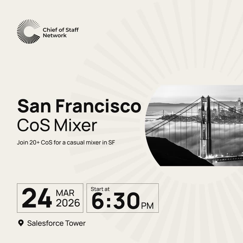 Cover Image for San Francisco Chief of Staff Mixer