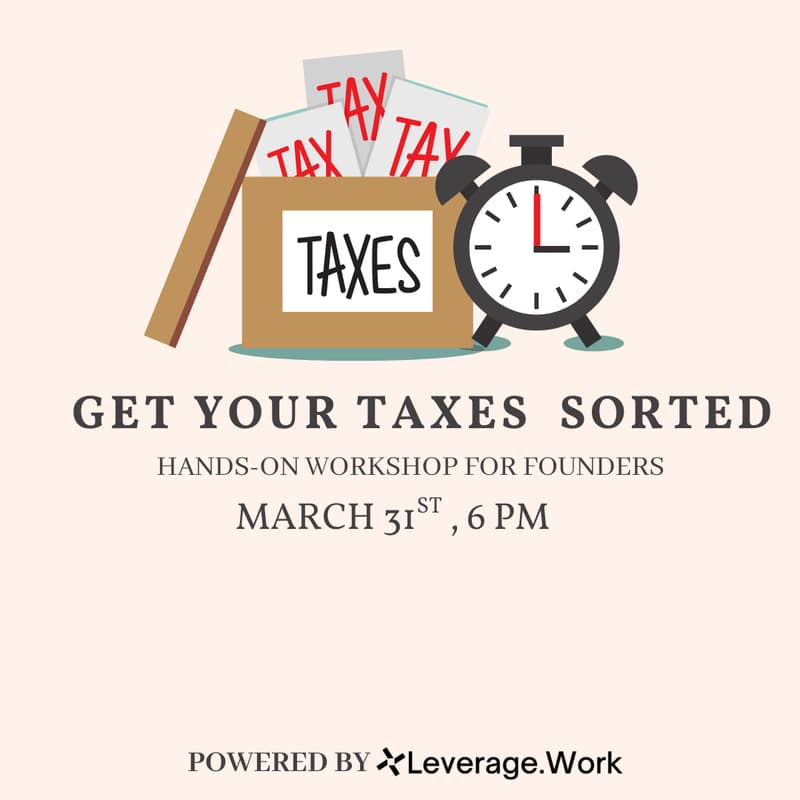 Cover Image for Get Your Taxes + Finance Sorted (Startup Edition)