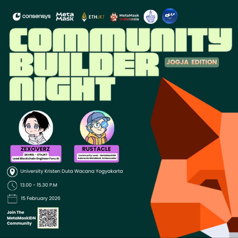 Cover Image for MetaMask Community Builder Night : Jogja Edition