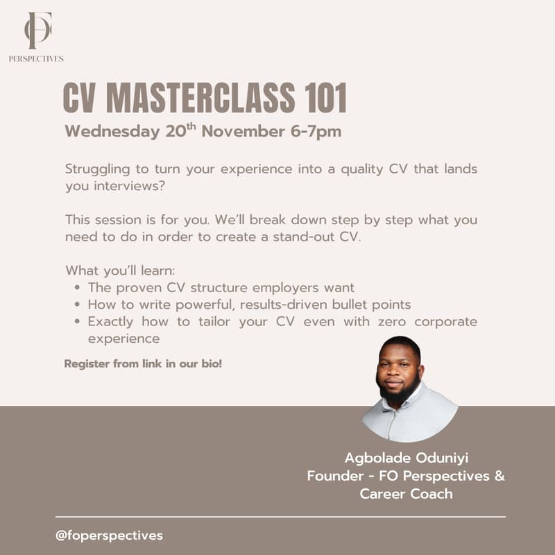 Cover Image for CV MASTERCLASS 1O1