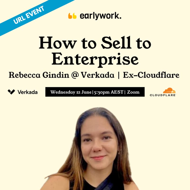 Cover Image for How to Sell to Enterprise feat. Rebecca Gindin (AE @ Verkada)