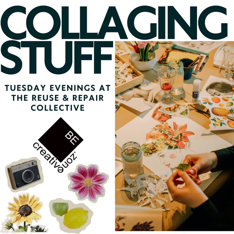 Cover Image for Collaging Stuff hosted by Be Creative Zone