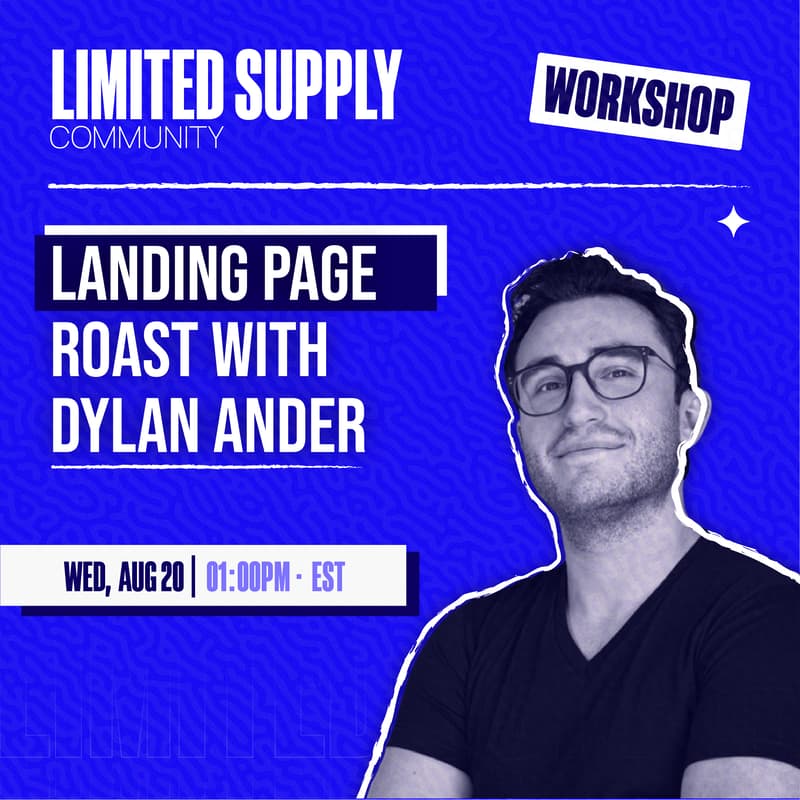Cover Image for Landing Page Roast With Dylan Ander