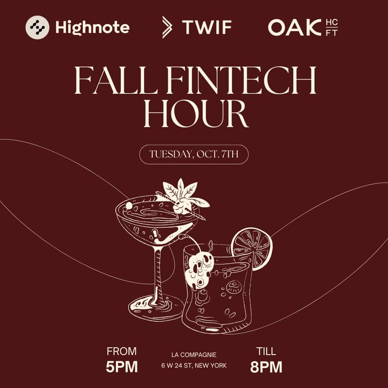 Cover Image for Fall Fintech Hour with Highnote & Oak HC/FT