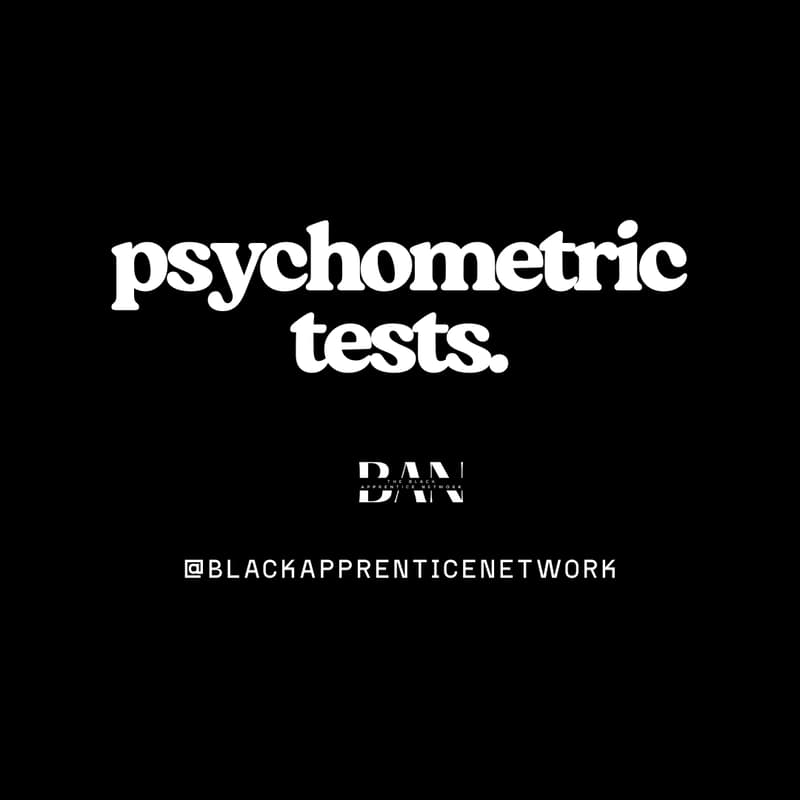 Cover Image for Psychometric Tests (Online Assessments) - Black Apprentice Network