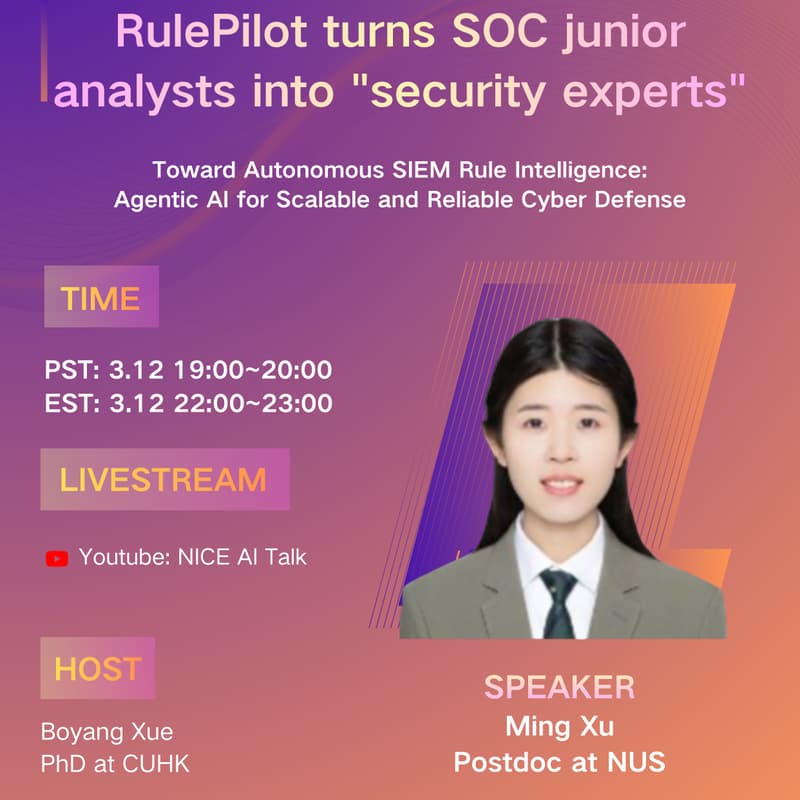 Cover Image for RulePilot turns SOC junior analysts into "security experts"