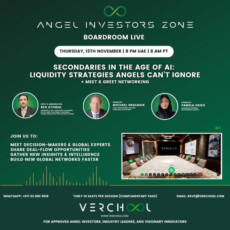 Cover Image for Angel Investors Zone – Boardroom Live #3 | Secondaries in the Age of AI:  Liquidity Strategies Angels Can’t Ignore