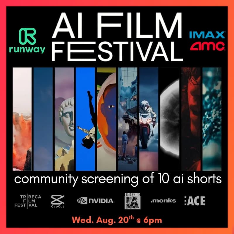 Cover Image for AI Film Festival screening with Runway & IMAX