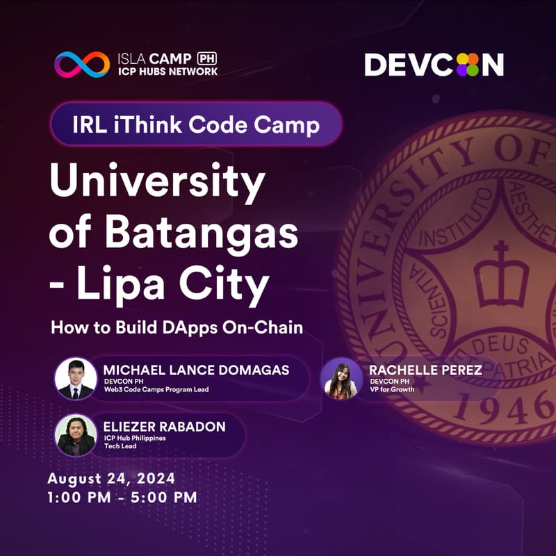 Cover Image for DEVCON PH iThink Code Camp: University of Batangas-Lipa
