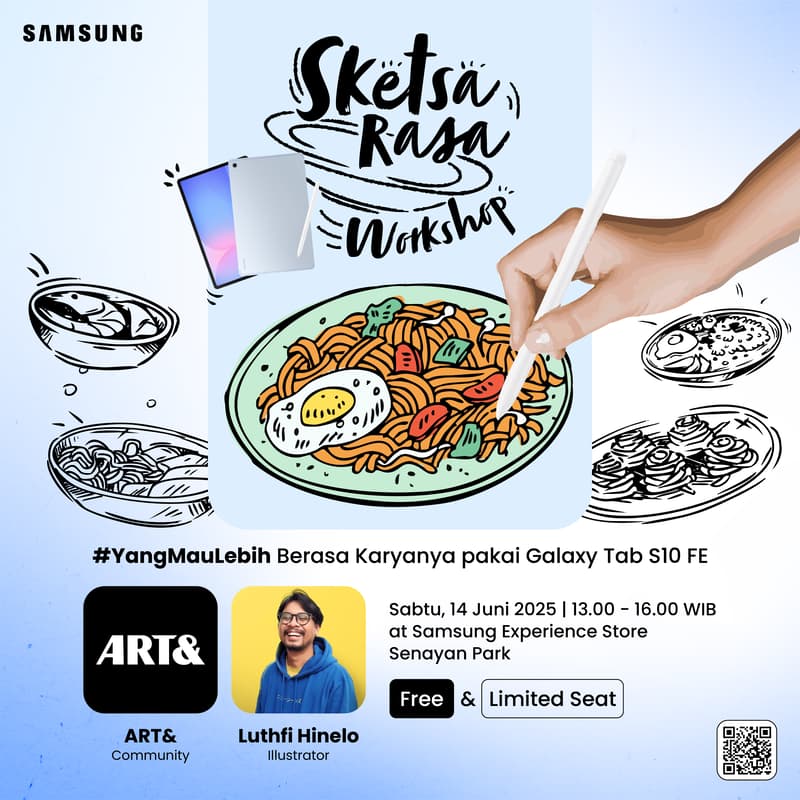 Gambar Sampul untuk Sketsa Rasa Workshop | Tab S10 FE