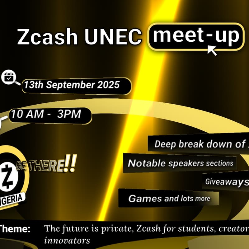 Cover Image for Zcash UNEC MEETUP